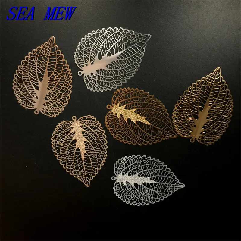 SEA MEW 10PCS 56*41mm Fashion Metal Copper Silver Gold Filigree Hollow Out Leaf Pendant Charm For Jewelry Making
SEA MEW 10PCS 56*41mm Fashion Metal Copper Silver Gold Filigree Hollow Out Leaf Pendant Charm For Jewelry Making