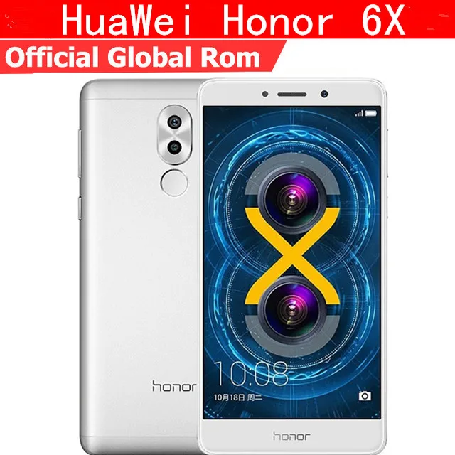 

Global Frimware HuaWei Honor 6X 4G LTE Mobile Phone Kirin 955 Android 6.0 5.5" FHD 1920X1080 4GB RAM 32GB ROM Fingerprint