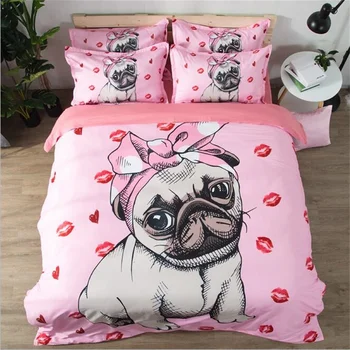 Cute Cartoon Pug Bulldog Lucky Cat Printed Bedding Set Twin Queen King Size Duvet Cover Bed Sheets Pillowcase for Children
Cute Cartoon Pug Bulldog Lucky Cat Printed Bedding Set Twin Queen King Size Duvet Cover Bed Sheets Pillowcase for Children