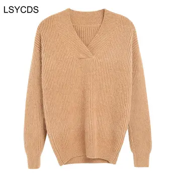 Autumn and Winter Casual Pullovers Thick V-Neck Long Sleeve Loose Women Sweater White/Blue/Camel 3 Colors M011
Autumn and Winter Casual Pullovers Thick V-Neck Long Sleeve Loose Women Sweater White/Blue/Camel 3 Colors M011