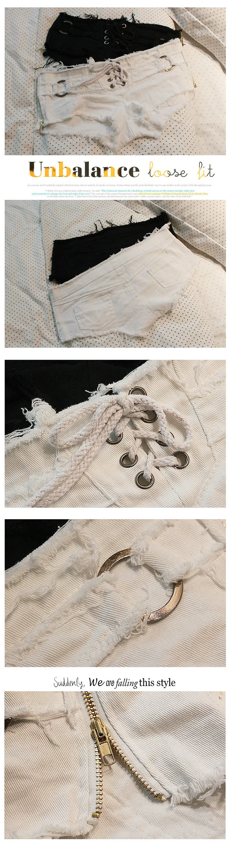 Club Bandage Zipper Super Denim short 17