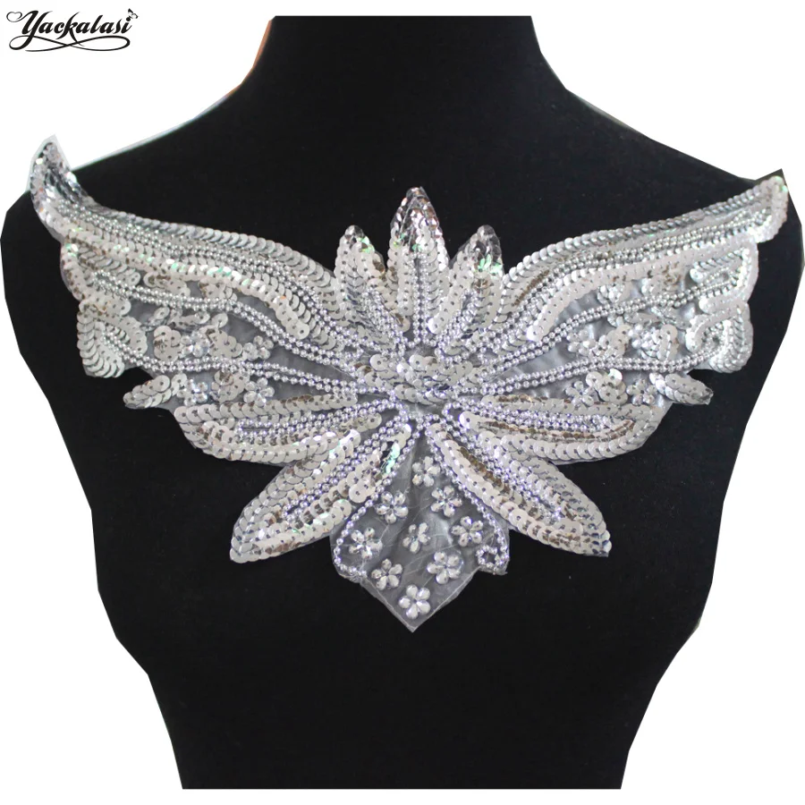 YACKALASI 5 Pcs/Lot Sequined Floral Patches Beaded Collar Flower Stage Clothes Trims Accessories 23*35cm
YACKALASI 5 Pcs/Lot Sequined Floral Patches Beaded Collar Flower Stage Clothes Trims Accessories 23*35cm