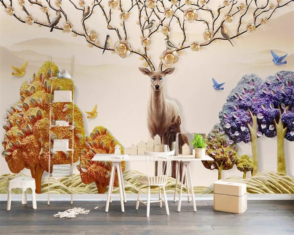 wallpaper embossed fortune tree elk TV background wall photo living room bedroom 3d wallpaper Background wall mural
wallpaper embossed fortune tree elk TV background wall photo living room bedroom 3d wallpaper Background wall mural
