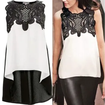 Women Chiffon Blouse Patchwork Long Back Sleeveless Asymmetric Shirt Loose Casual Plus Size Shirt Oversized Tops Female
Women Chiffon Blouse Patchwork Long Back Sleeveless Asymmetric Shirt Loose Casual Plus Size Shirt Oversized Tops Female