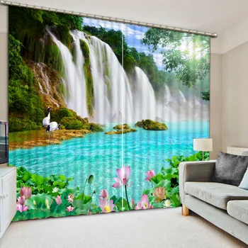 home bedroom decoration Waterfall lotus lake 3D Curtain Printing Blockout Polyester Photo Drapes Fabric For Room Bedroom Window
home bedroom decoration Waterfall lotus lake 3D Curtain Printing Blockout Polyester Photo Drapes Fabric For Room Bedroom Window