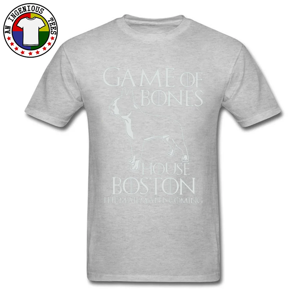 Game of bones house bosto24521 Tees Brand O Neck Slim Fit Short Sleeve 100% Cotton Fabric Mens Top T-shirts Unique Tops Tees Game of bones house bosto24521 grey