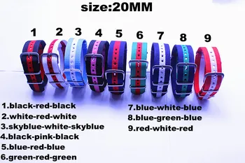 New arrived 1PCS High quality 20MM Nylon Watch band NATO straps waterproof watch strap - 9 color available
New arrived 1PCS High quality 20MM Nylon Watch band NATO straps waterproof watch strap - 9 color available