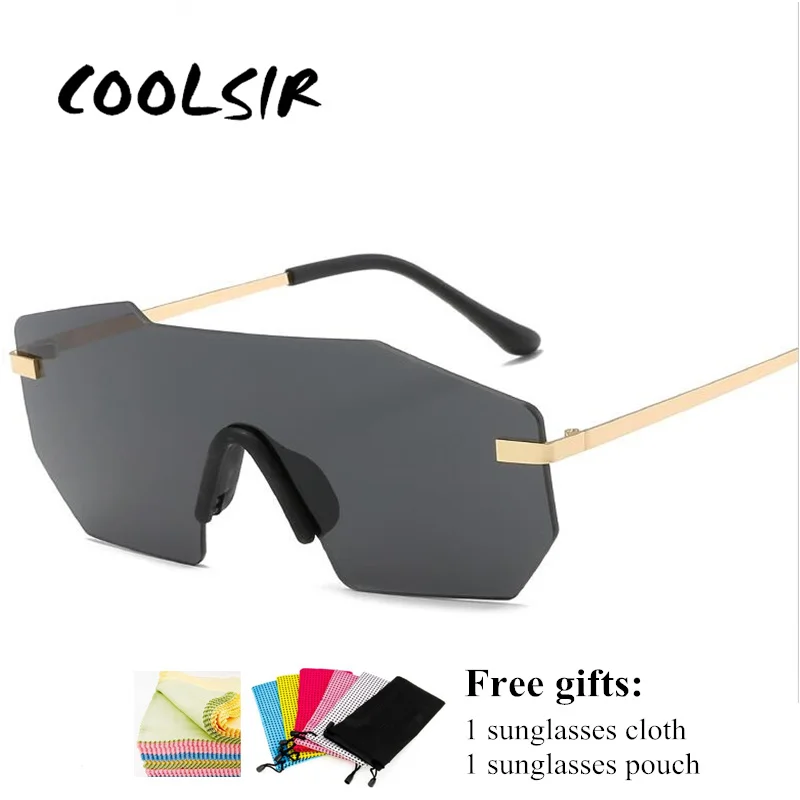 COOLSIR Unisex Big one Piece Lens Sunglasses Men Rimless Metal Men Shades Women Mirror Gold Pink Blue 2019 UV400 Sun Glasses
COOLSIR Unisex Big one Piece Lens Sunglasses Men Rimless Metal Men Shades Women Mirror Gold Pink Blue 2019 UV400 Sun Glasses