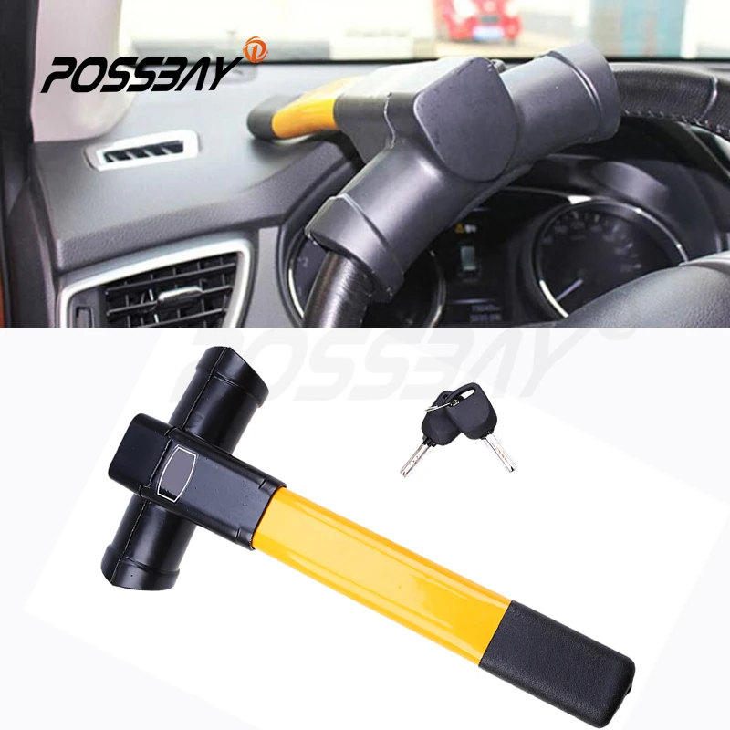 POSSBAY T Style Design Rubber And Iron Universal Car Steering Wheel Theftproof Lock Auto Anti-theft Lock With Keys Car Styling
POSSBAY T Style Design Rubber And Iron Universal Car Steering Wheel Theftproof Lock Auto Anti-theft Lock With Keys Car Styling