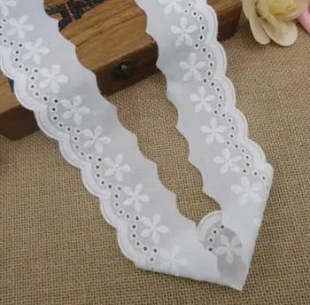 Novelty 3 Yards Clothes Laciness Accessories High Quality Ivory Cotton Cloth Embroidery Lace Trim 4.8cm Width
Novelty 3 Yards Clothes Laciness Accessories High Quality Ivory Cotton Cloth Embroidery Lace Trim 4.8cm Width
