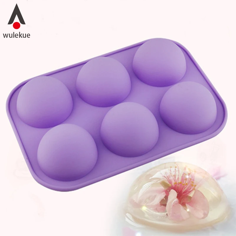 WULEKUE 1PCS Silicone Cake Mold 6 hole Half Sphere Shape Handmade Soap Molds Cookies Chocolate Dessert Fondant Moulds
WULEKUE 1PCS Silicone Cake Mold 6 hole Half Sphere Shape Handmade Soap Molds Cookies Chocolate Dessert Fondant Moulds