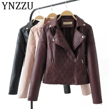 YNZZU Turn Down Collar Long Sleeve Women Faux Leather Jacket 2019 Autumn New Fashion Soft PU Leather Coat Outwears A1016
YNZZU Turn Down Collar Long Sleeve Women Faux Leather Jacket 2019 Autumn New Fashion Soft PU Leather Coat Outwears A1016