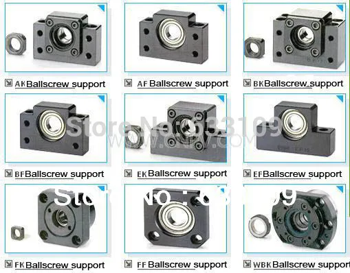Slide Linear ballscrew support fixed side BK30