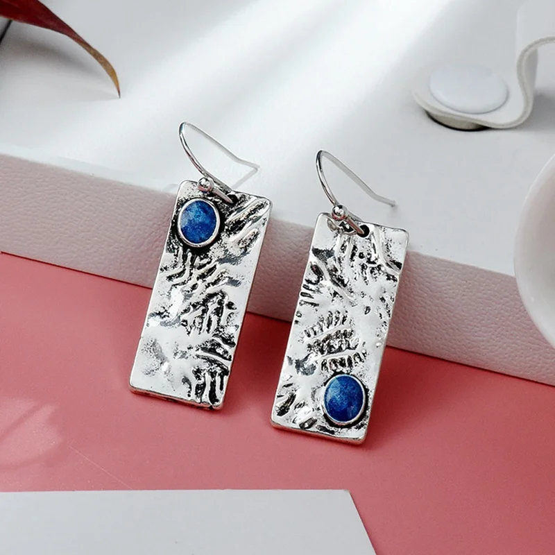 Fashion Geometric Rectangular Earrings Trendy Retro Silver Color Earring For Women Girl Wedding Bride Party Jewelry
Fashion Geometric Rectangular Earrings Trendy Retro Silver Color Earring For Women Girl Wedding Bride Party Jewelry