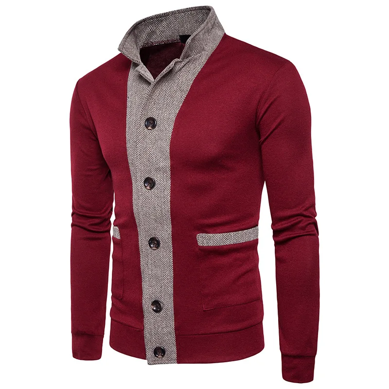 2018 Autumn Popular Men Casual Sweater Computer Knitted Single Breasted Men Fashion 2 Color Striped Patchwork Clothes S-XXL 318
2018 Autumn Popular Men Casual Sweater Computer Knitted Single Breasted Men Fashion 2 Color Striped Patchwork Clothes S-XXL 318