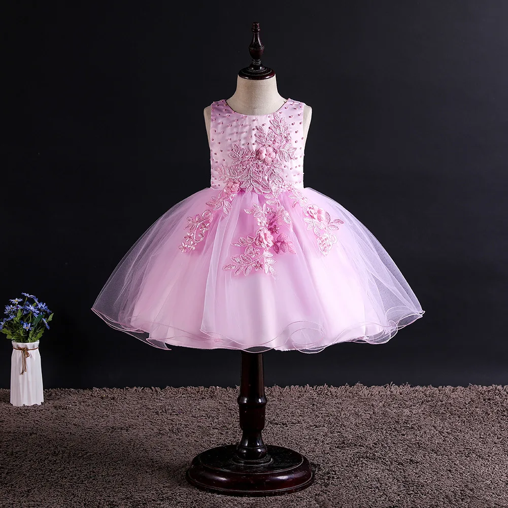 Kids Clothing Children Beautiful Princess Dress Girl Appliques Hand Nailed Beads Sleeveless Embroidery Elegance Wedding Dress
Kids Clothing Children Beautiful Princess Dress Girl Appliques Hand Nailed Beads Sleeveless Embroidery Elegance Wedding Dress