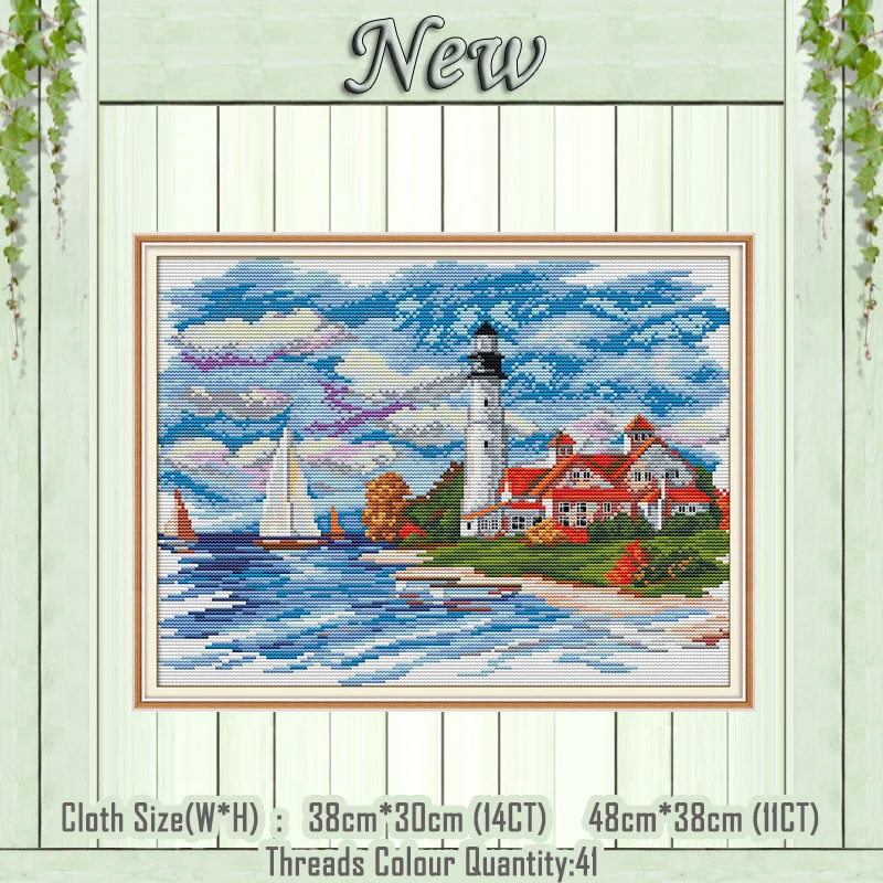 The seaside lighthouse scenery diy painting counted print on the canvas DMC 11CT 14CT kit Cross Stitch embroidery needlework Set
The seaside lighthouse scenery diy painting counted print on the canvas DMC 11CT 14CT kit Cross Stitch embroidery needlework Set