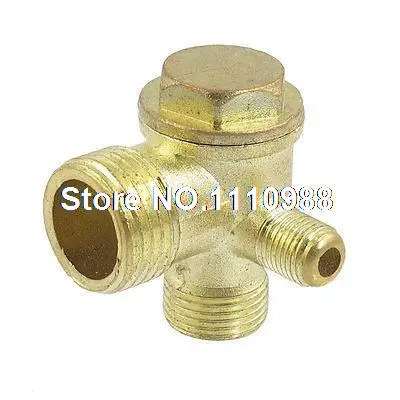 Metal Three Way 1/2"PT x 1/8"PT x 3/8"PT Gas Valve Inwes
