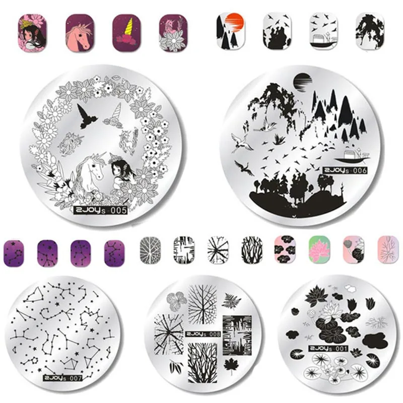 ZJOYs 2018 NEW Summer Flowers High Quality Round Nail Stamping Plates Image Nail Art Stamp Stencils Manicure Template Tool
ZJOYs 2018 NEW Summer Flowers High Quality Round Nail Stamping Plates Image Nail Art Stamp Stencils Manicure Template Tool