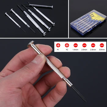 6pcs Precision Multifunction Mini Small Screwdriver Set with Slotted Phillips Bits for Watch Glasses Screw driver Repair Tools
6pcs Precision Multifunction Mini Small Screwdriver Set with Slotted Phillips Bits for Watch Glasses Screw driver Repair Tools