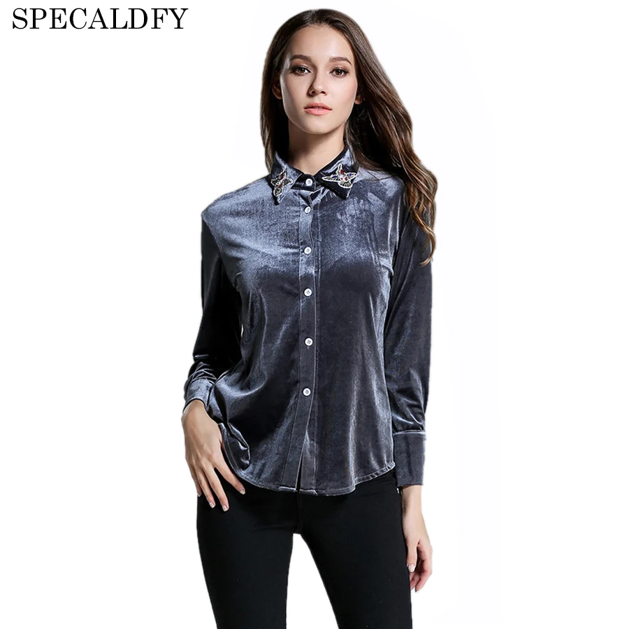 European Fashion Designer Brand Velvet Blouse Womens Tops And Blouses 2018 Spring Autumn Casual Vintage Shirts Blusa Feminina
European Fashion Designer Brand Velvet Blouse Womens Tops And Blouses 2018 Spring Autumn Casual Vintage Shirts Blusa Feminina