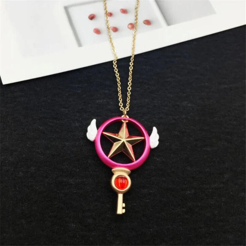 Аниме Cardcaptor Sakura звезда перья костюмы для косплея аксессуары ожерелье с