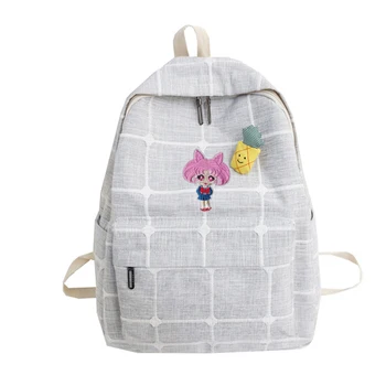 Sailor Moon Canvas Backpack Women Cute Backpacks Shoulder School Bag for Teenage Girl Female Plaid Rucksack
Sailor Moon Canvas Backpack Women Cute Backpacks Shoulder School Bag for Teenage Girl Female Plaid Rucksack