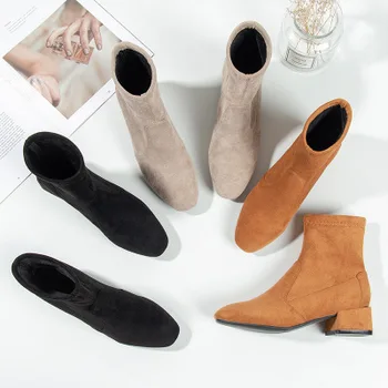 2018 new women's boots women's autumn winter high heel women's boots women's chunky heel short boots good quality
2018 new women's boots women's autumn winter high heel women's boots women's chunky heel short boots good quality