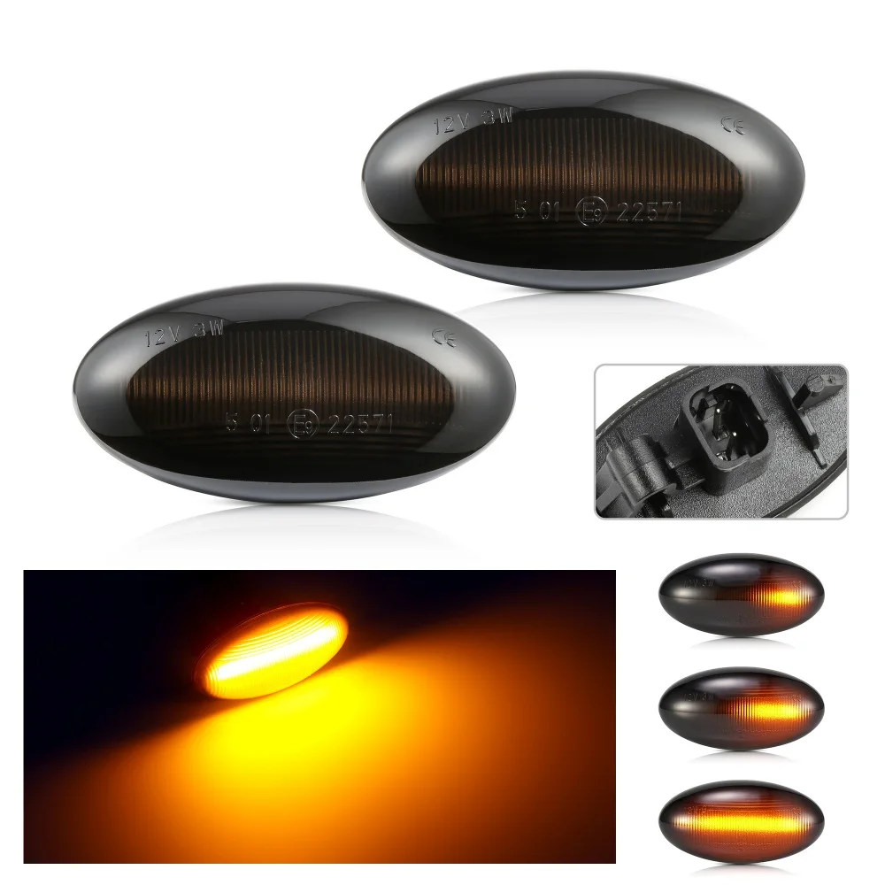 2pcs Dynamic LED Sequential Blinker Side Marker Light For Peugeot 307 407 607 107 207 206 Citroen C1 C2 C3 C5 C6 Partner Expert
2pcs Dynamic LED Sequential Blinker Side Marker Light For Peugeot 307 407 607 107 207 206 Citroen C1 C2 C3 C5 C6 Partner Expert