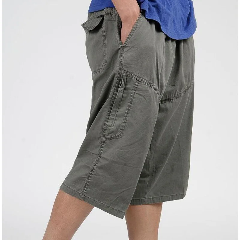New High Quality Men's Casual Fat Pants Summer Loose Plus Size Seven Trousers Elastic High Waist Calf Lenght Pants
New High Quality Men's Casual Fat Pants Summer Loose Plus Size Seven Trousers Elastic High Waist Calf Lenght Pants