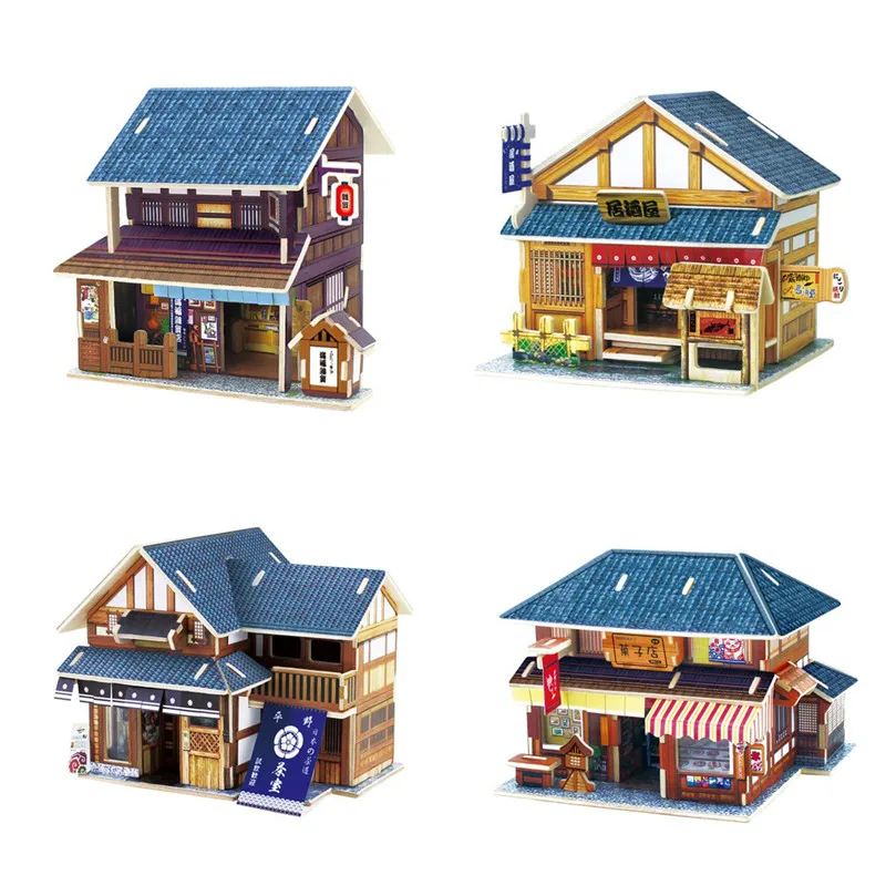 Four Styles 3D Wooden Japan House Puzzle Wood DIY Dollhouse Building Model Kits for Children Learning & Educational Toys Gifts
Four Styles 3D Wooden Japan House Puzzle Wood DIY Dollhouse Building Model Kits for Children Learning & Educational Toys Gifts