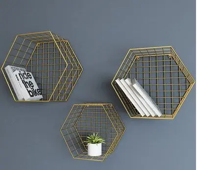 Nordic style wall grid shelf creative hexagonal shelf metal wall decor household floating shelf
Nordic style wall grid shelf creative hexagonal shelf metal wall decor household floating shelf