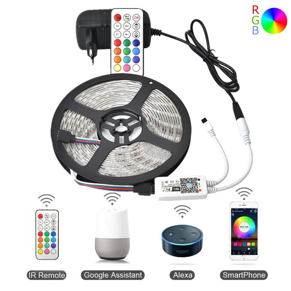 1M 5M 10M Smart WiFi Wireless LED Strip Works With Home 12V 5050 Flexible Tape Ribbon For Home Decor
1M 5M 10M Smart WiFi Wireless LED Strip Works With Home 12V 5050 Flexible Tape Ribbon For Home Decor