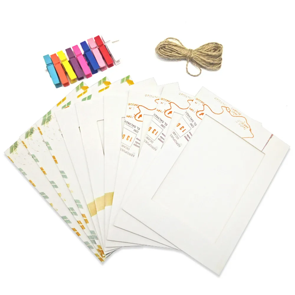 Multicolor DIY Creative Mini Paper Photo Frame Mini Colored Clothespins Twine decoration for bedroom or living room
Multicolor DIY Creative Mini Paper Photo Frame Mini Colored Clothespins Twine decoration for bedroom or living room