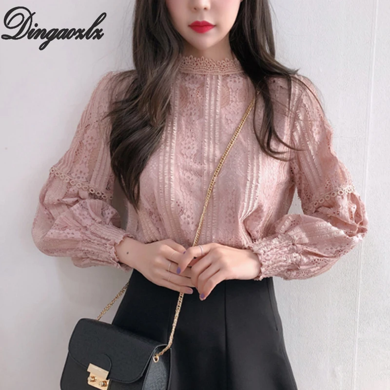 Dingaozlz 2018 korean elegant female long sleeve lace tops fashion mesh stitching lace shirt women clothing casual blouse
Dingaozlz 2018 korean elegant female long sleeve lace tops fashion mesh stitching lace shirt women clothing casual blouse