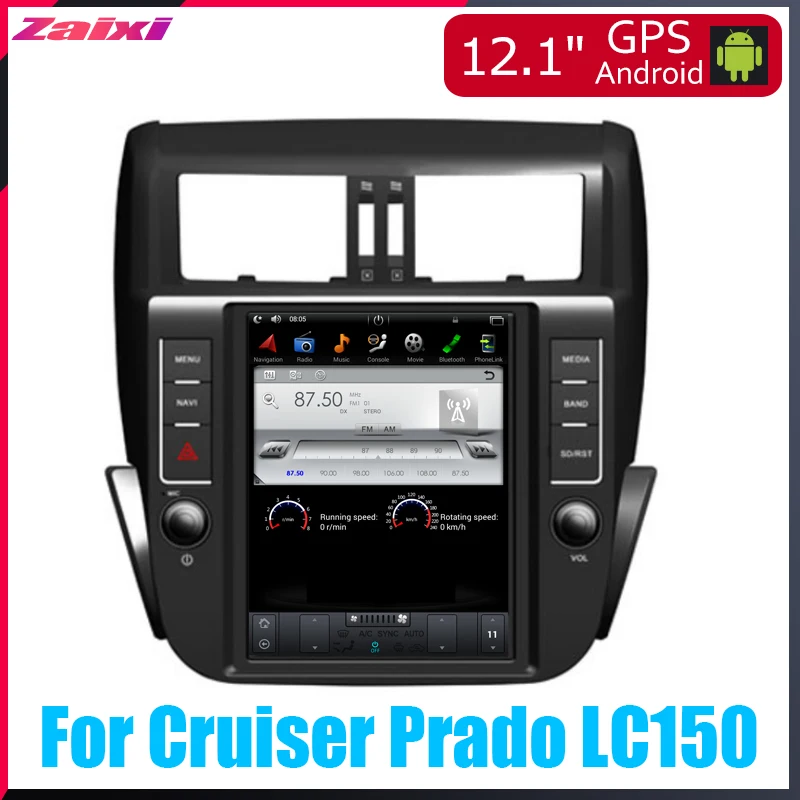 ZaiXi 12.1" Vertical screen android car gps multimedia video radio player in dash for Toyota Land Cruiser Prado LC150 2009~2014
ZaiXi 12.1" Vertical screen android car gps multimedia video radio player in dash for Toyota Land Cruiser Prado LC150 2009~2014