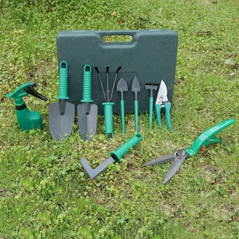 10pcs/Set Garden Tool Set Grafting Tool Round and Sharp Shovel Rake Weeding Knife Spray Bottle Fruit Tree Pruning Shears
10pcs/Set Garden Tool Set Grafting Tool Round and Sharp Shovel Rake Weeding Knife Spray Bottle Fruit Tree Pruning Shears