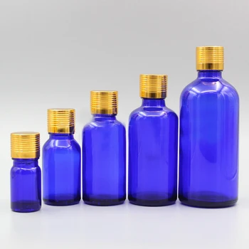 2/10pcs 5ml 10ml 15ml 20ml 30ml 50ml 100ml Empty DIY Cosmetic Blue Glass Essential Oil Bottles with gold screw aluminum Cap plug
2/10pcs 5ml 10ml 15ml 20ml 30ml 50ml 100ml Empty DIY Cosmetic Blue Glass Essential Oil Bottles with gold screw aluminum Cap plug