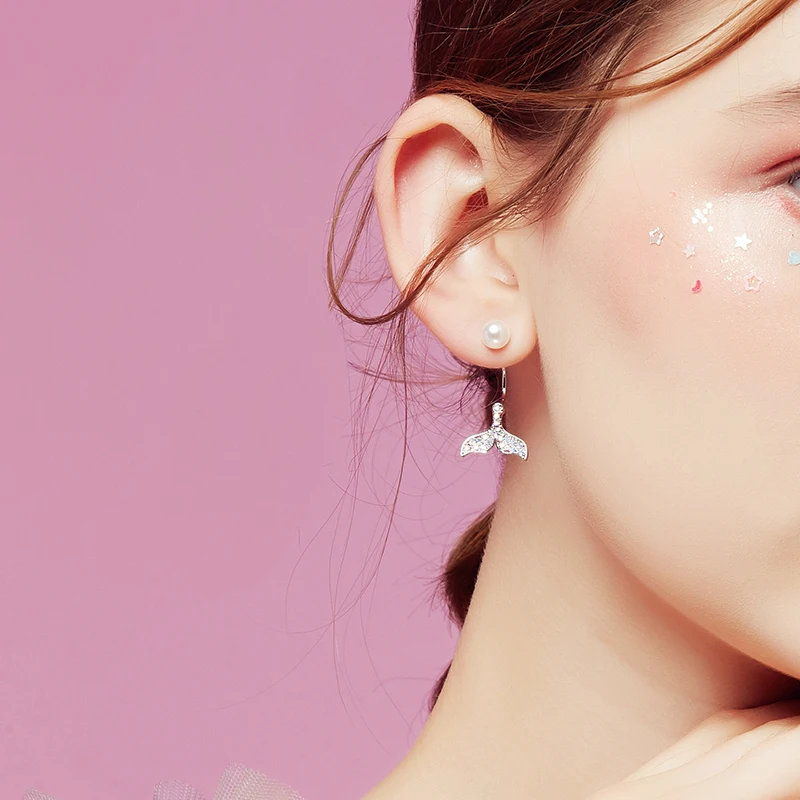 Creative Korean Simulated Pearl Rhinestone Mermaid Earrings for Women Dolphin Fishtail Drop Earrings Pendientes Jewelry
Creative Korean Simulated Pearl Rhinestone Mermaid Earrings for Women Dolphin Fishtail Drop Earrings Pendientes Jewelry