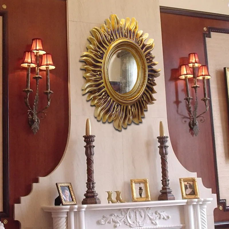 American Creative Luxury Wall Hanging Sun Decoration Mirror Home Livingroom Restaurant Retro Wall Resin Mural Craft Ornament Art
American Creative Luxury Wall Hanging Sun Decoration Mirror Home Livingroom Restaurant Retro Wall Resin Mural Craft Ornament Art