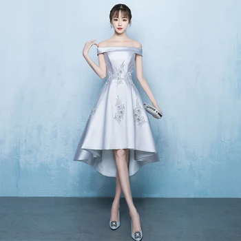 Gray Bridesmaid Wedding Party Gowns New Off Shoulder Women Elegant Evening Dress Sexy Slim Banquet Vestidos Improved Qipao
Gray Bridesmaid Wedding Party Gowns New Off Shoulder Women Elegant Evening Dress Sexy Slim Banquet Vestidos Improved Qipao