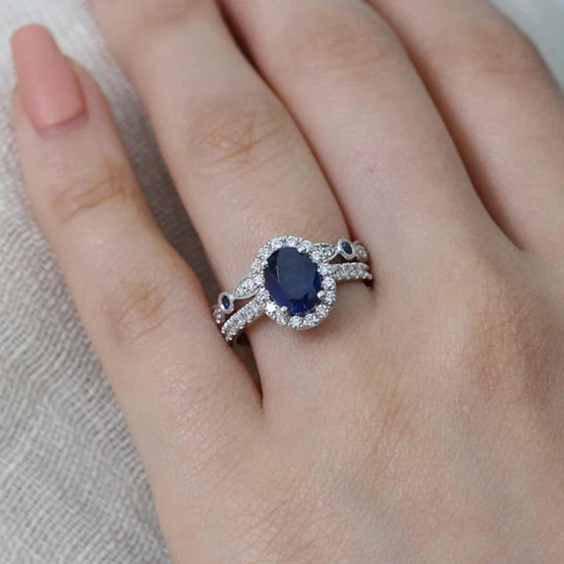 Love Cute Ring Set for Women Jewelry Blue Stone Crystal Rings Charm Silver Color Luxury Ring Bague Femme Anel Wholesale H3C139
Love Cute Ring Set for Women Jewelry Blue Stone Crystal Rings Charm Silver Color Luxury Ring Bague Femme Anel Wholesale H3C139