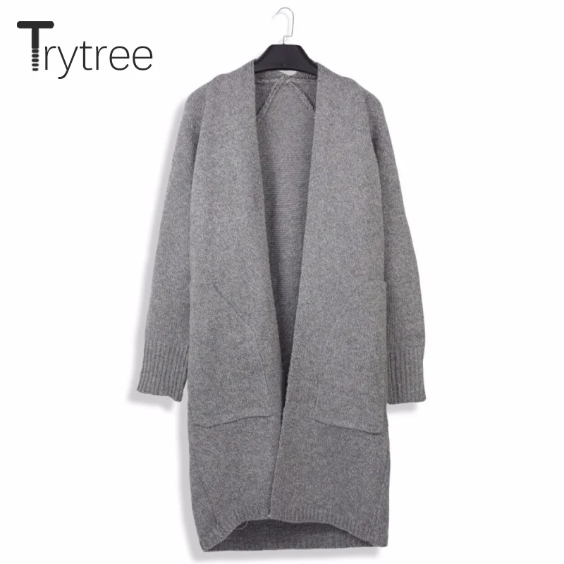 Trytree Autumn Winter Women Sweater Cardigans Acrylic Computer Knitted Long Tops Casual Solid 3 Colors V-Neck Pockets Sweater
Trytree Autumn Winter Women Sweater Cardigans Acrylic Computer Knitted Long Tops Casual Solid 3 Colors V-Neck Pockets Sweater