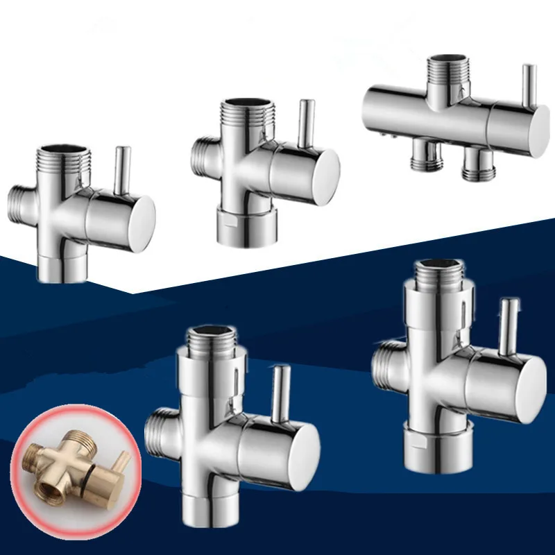 Shower Diverter 3/4" 1/2" T-adapter for Valve Mixer Rigid Riser, Chrome polished Faucet Tee Connector Shattaf Valve Brass Made
Shower Diverter 3/4" 1/2" T-adapter for Valve Mixer Rigid Riser, Chrome polished Faucet Tee Connector Shattaf Valve Brass Made