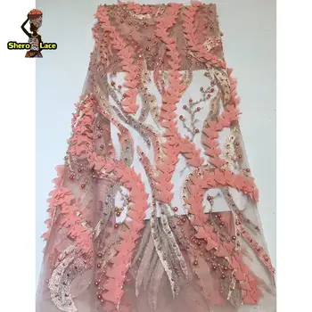 Nigerian Lace Fabric 2019 Peach Luxury 3D Embroidery Beaded Bridal Wedding Fabric French Lace With Stones For Women Dresses
Nigerian Lace Fabric 2019 Peach Luxury 3D Embroidery Beaded Bridal Wedding Fabric French Lace With Stones For Women Dresses
