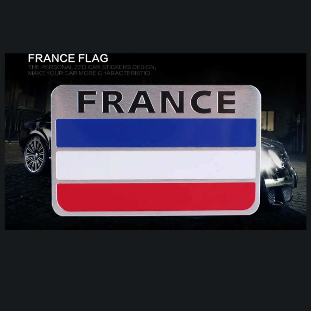 

1pc,Free Shipping,France Car National Flag Sticker,Rectangle Cool Car Body / Tuning/ Metal Sticker,Aluminum Alloy Brushed Finish