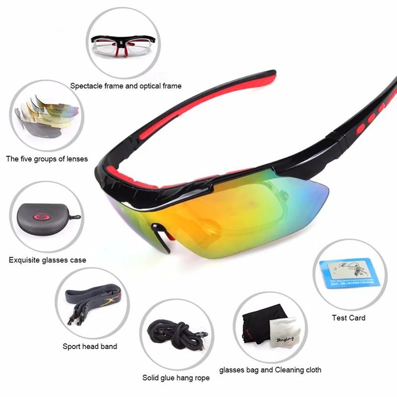 Sports Cycling polarized Sun Glasses Interchangeable 5 Lens Bike Sunglasses PC lens bicycle UV400 Fishing Driving Eyewear
Sports Cycling polarized Sun Glasses Interchangeable 5 Lens Bike Sunglasses PC lens bicycle UV400 Fishing Driving Eyewear