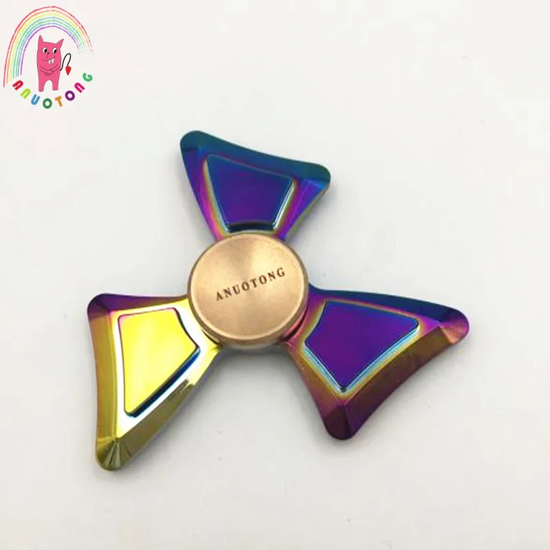 

2017 New Colorful Tri-Spinner Fidget Spinner metal Toy Hand Spinner fidget For Autism and ADHD Kids/Anti Stress Adult toys