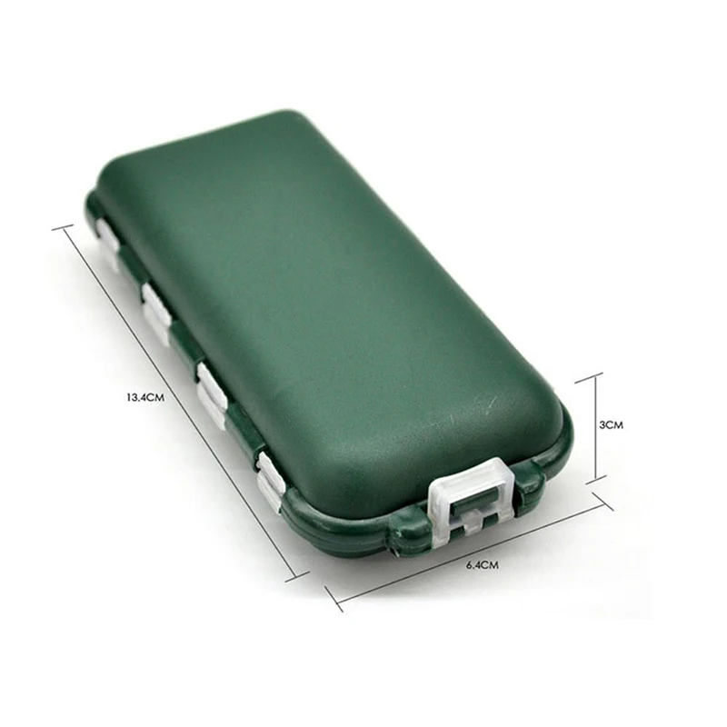 8 Compartments Fishing Tackle Box Lure Storage Case ABS Material Green Fishing Lure Spoon Hook Bait Tackle Box Accessory