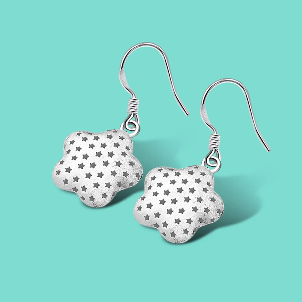 100%925 Sterling Silver Earrings for Women's Cute Star Pendant Earrings Real Silver Ear Pendant Not Allergic Student Accessories
100%925 Sterling Silver Earrings for Women's Cute Star Pendant Earrings Real Silver Ear Pendant Not Allergic Student Accessories